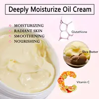 Crème éclaircissante et blanchissante AILKE, pour le visage et le corps, avec huile de beurre de karité, hydratation intense naturelle pour peaux normales à sèches 2