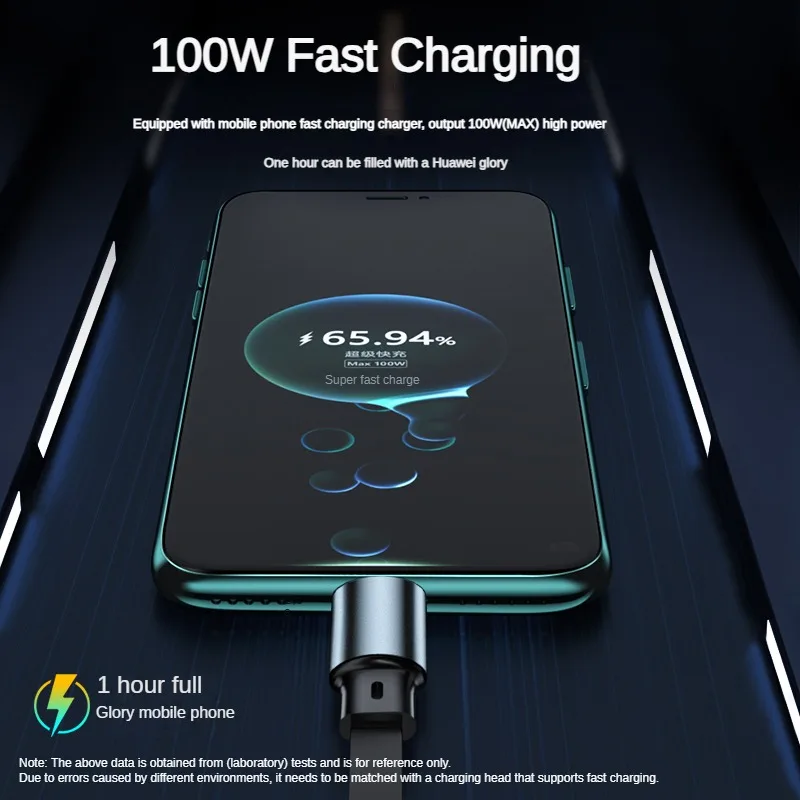 รูปสินค้า สายชาร์จ USB 3 หน้า 100W ชาร์จเร็ว