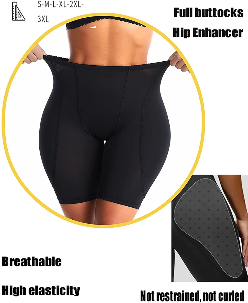 Women's Padded Underwear, Seamless Butt Lifter Hip Enhancer Panties, Hip  Pad Shapewear