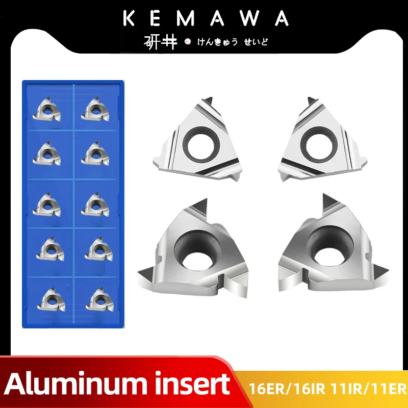 

KEMAWA 16ER AG60 16IR AG55 11IR A60 11ER A55 Carbide inserts Thread turning tools Lathe tools CNC tools Thread inserts Aluminum