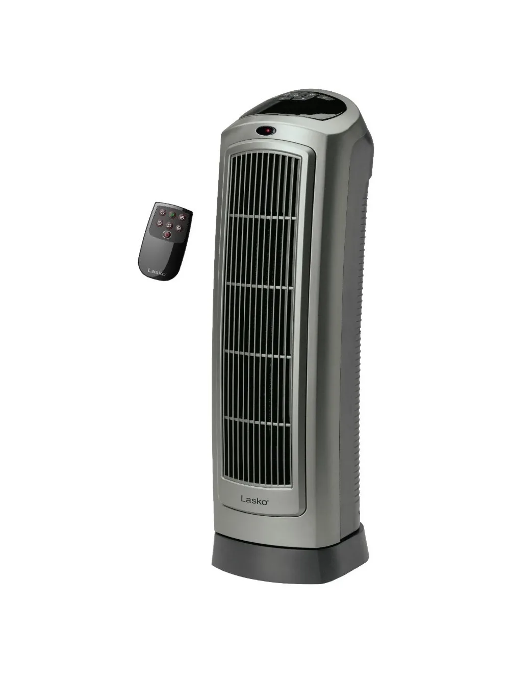 

Oscillating Ceramic Electric Tower Space Heater 1500 Watt with Remote Control Gray