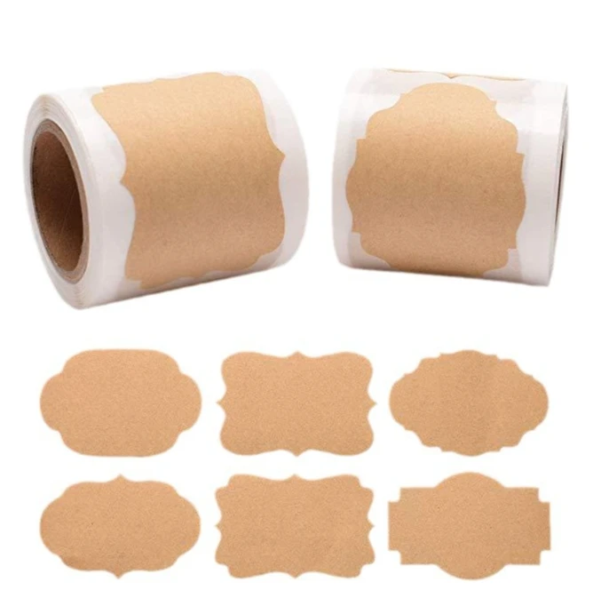 Description Picture 6 of itemKraft Paper Stickers Blank Labels Handmade Stationery Gift Tags Decoration Paper Spice Jar Label DIY Envelope Sealing Sticker