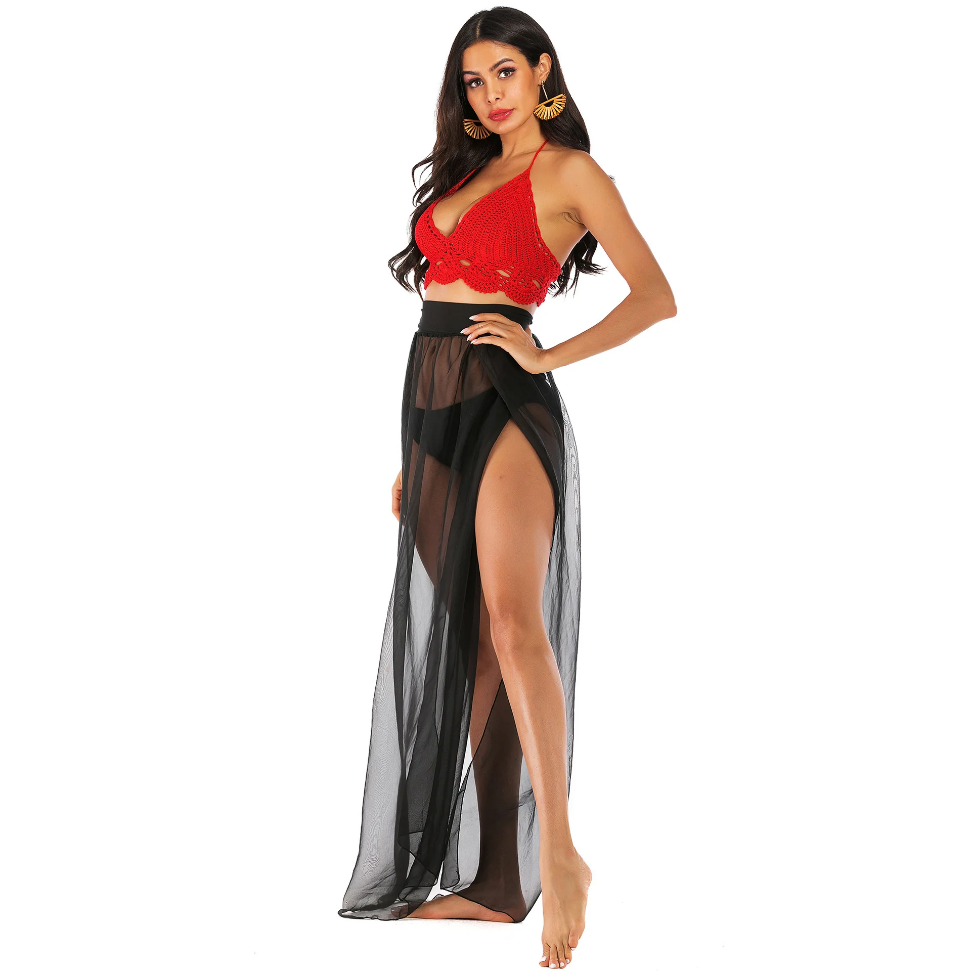 Summer Fashion Sexy Women Beach Skirts Wear Sling Beach Sarong Bikini Cover-Ups Wrap Skirts Towel Women Open-Back Bath Wear 2022 pleated midi skirt