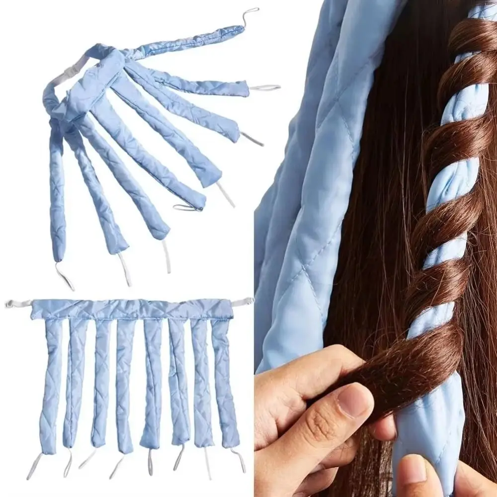 Fashion Heatless Lazy Hair Curler Octopus Soft Wave Curling Stick DIY Curls Silk Ribbon Lazy Hair Styling Tools