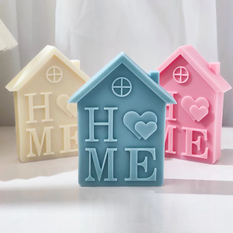 Large DIY Home House Candle Silicone Mold Love House Shape Cake Chocolate Silicone Mold Aromatherapy Candle Mold Home Decoration - AliExpress