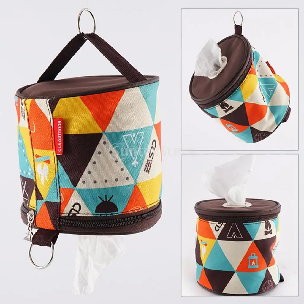 Camping Paper Box Kitchen Paper Storage Bag Hangable Paper Drawer Middle Perforated Paper Towel Kitchen Tissue Box