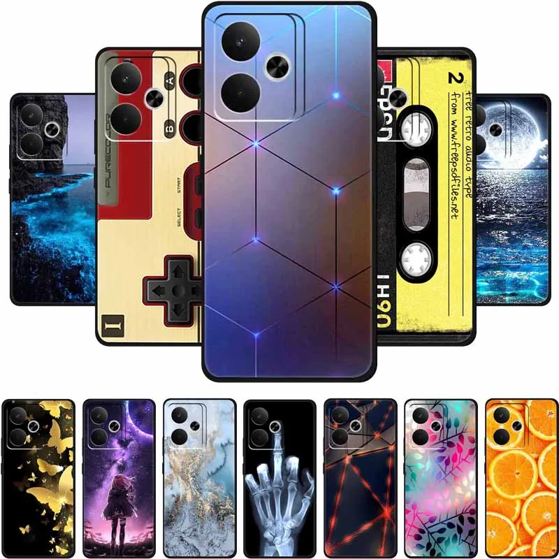 Sleek Black Silicone Soft Back Phone Case Cover