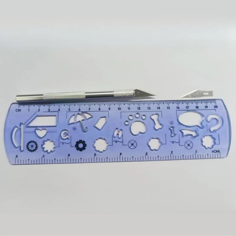 Table Tennis Rubber Cutting Board PVC Roller Tube Aluminium Alloy Knife And Blades DIY Tools Kit