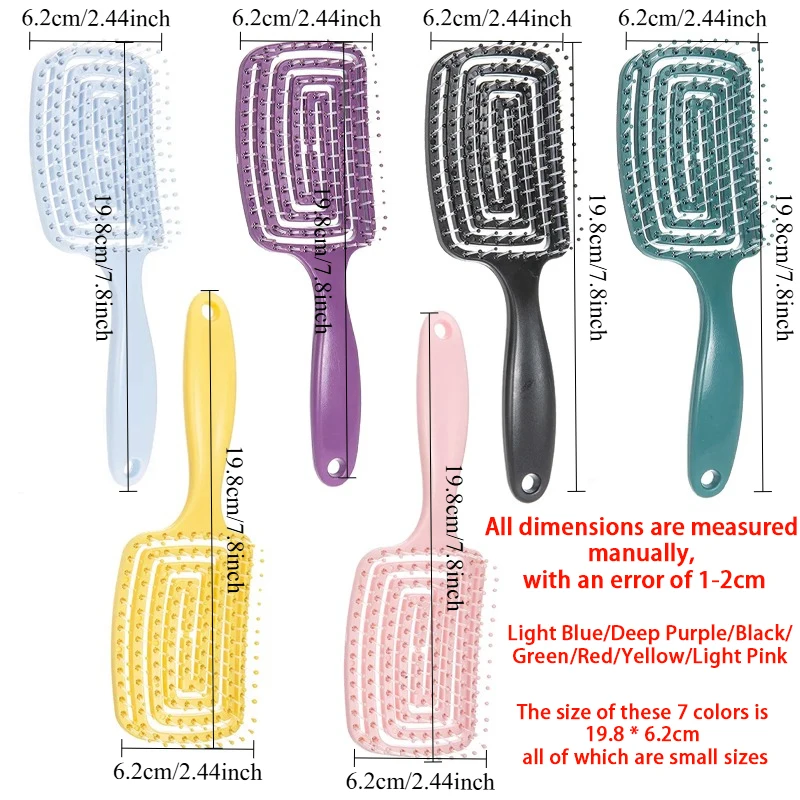 WANMEI Volumizing Detangling Hair Massage comb with Hollowed-Out Design...