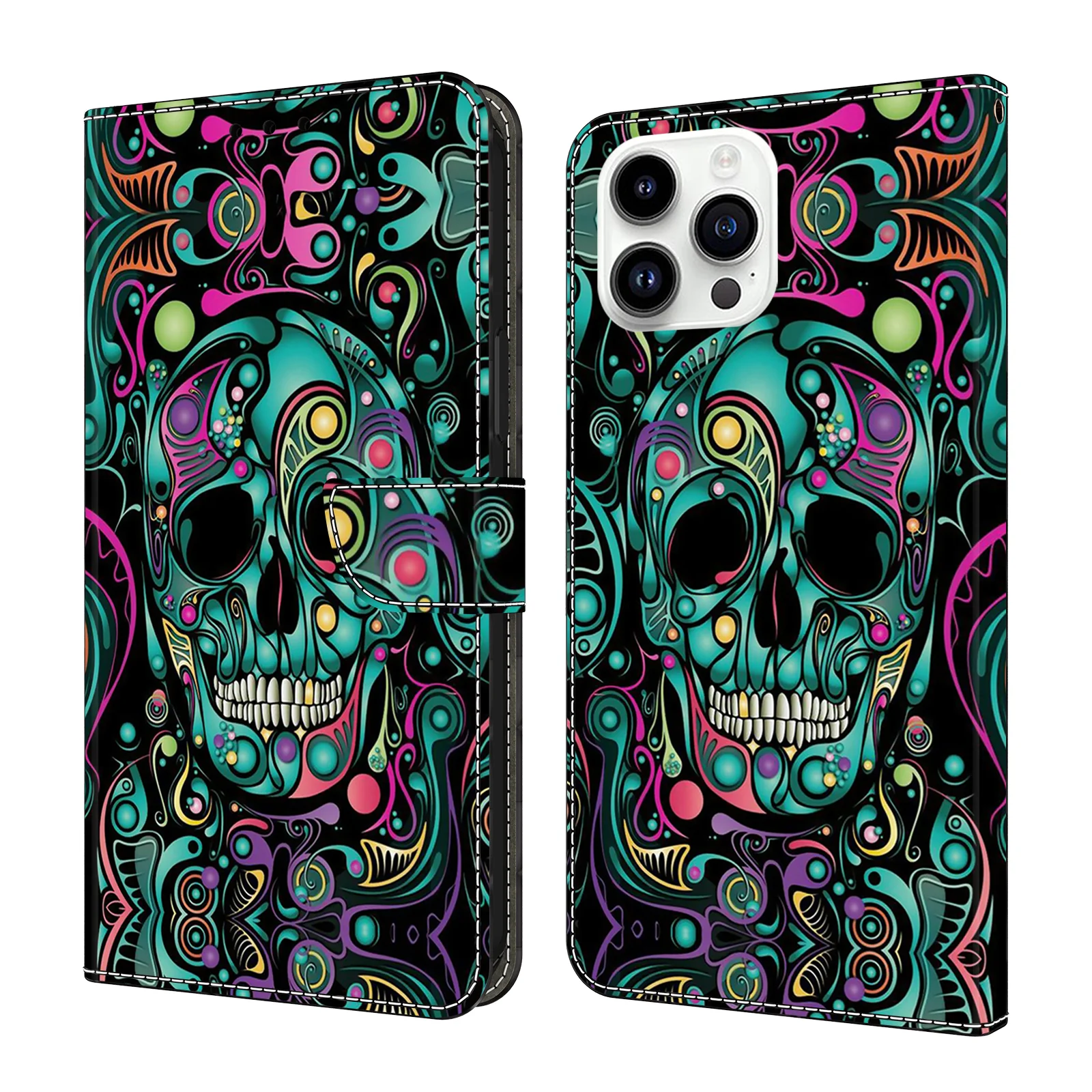 3D Magnetic Flip Leather Wallet Phone Case