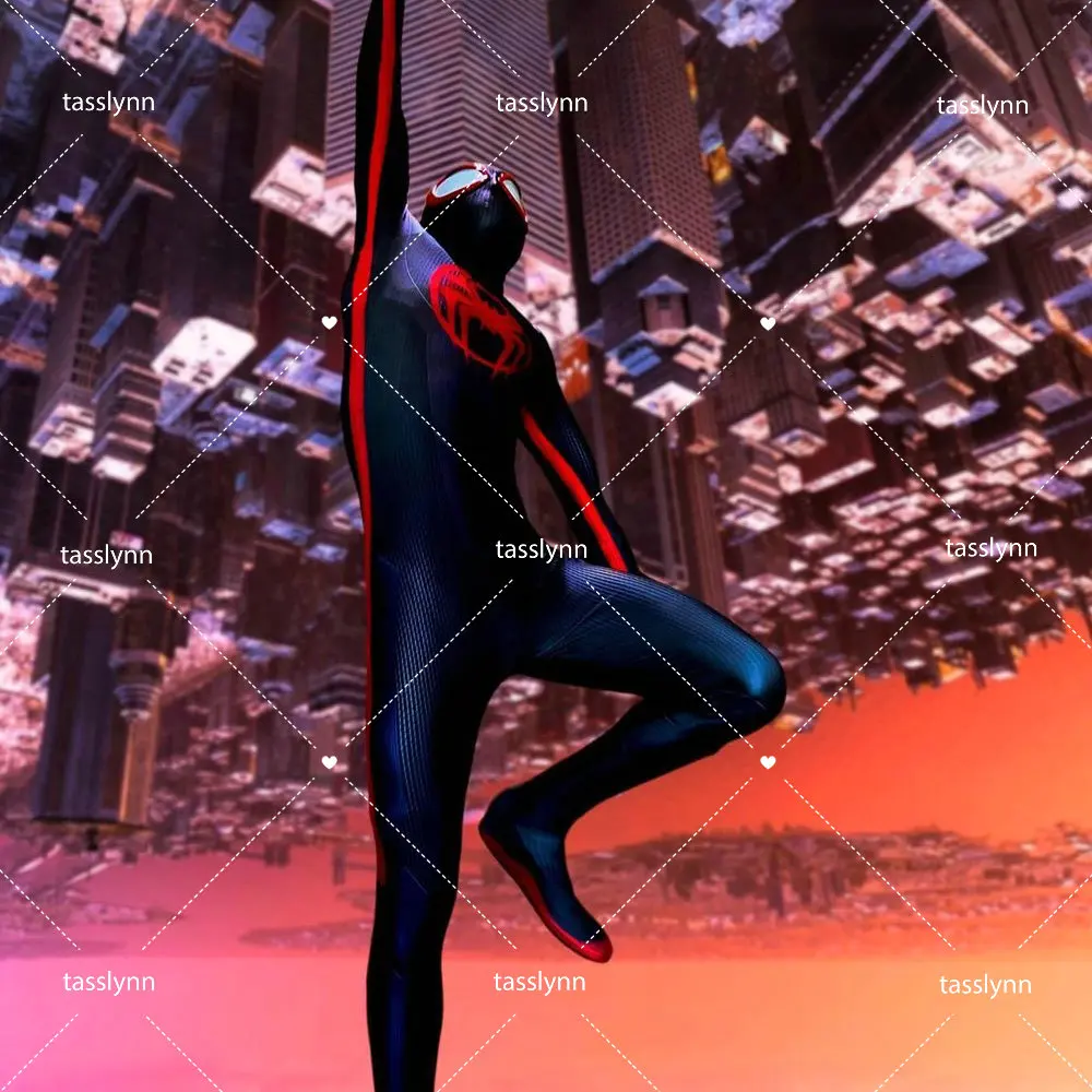 Miles Morales Costume Cosplay Superhero Zentai Suit Body Spiderman Costume Di Halloween Per Bambini Adult Party Outfit Superhero