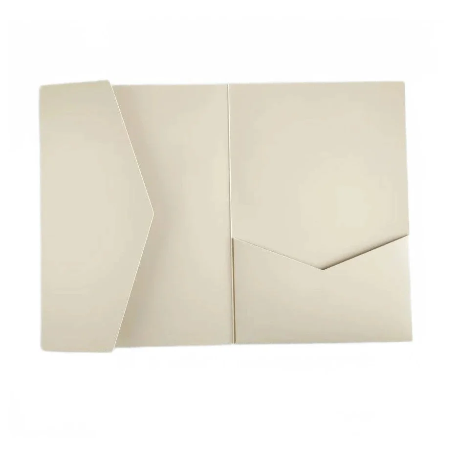 25 pieces Tri-fold Pocket Pink Wedding Invitation Cover Engagement XV Birthday Baptism Simple Invitations Envelope Wedding invitations