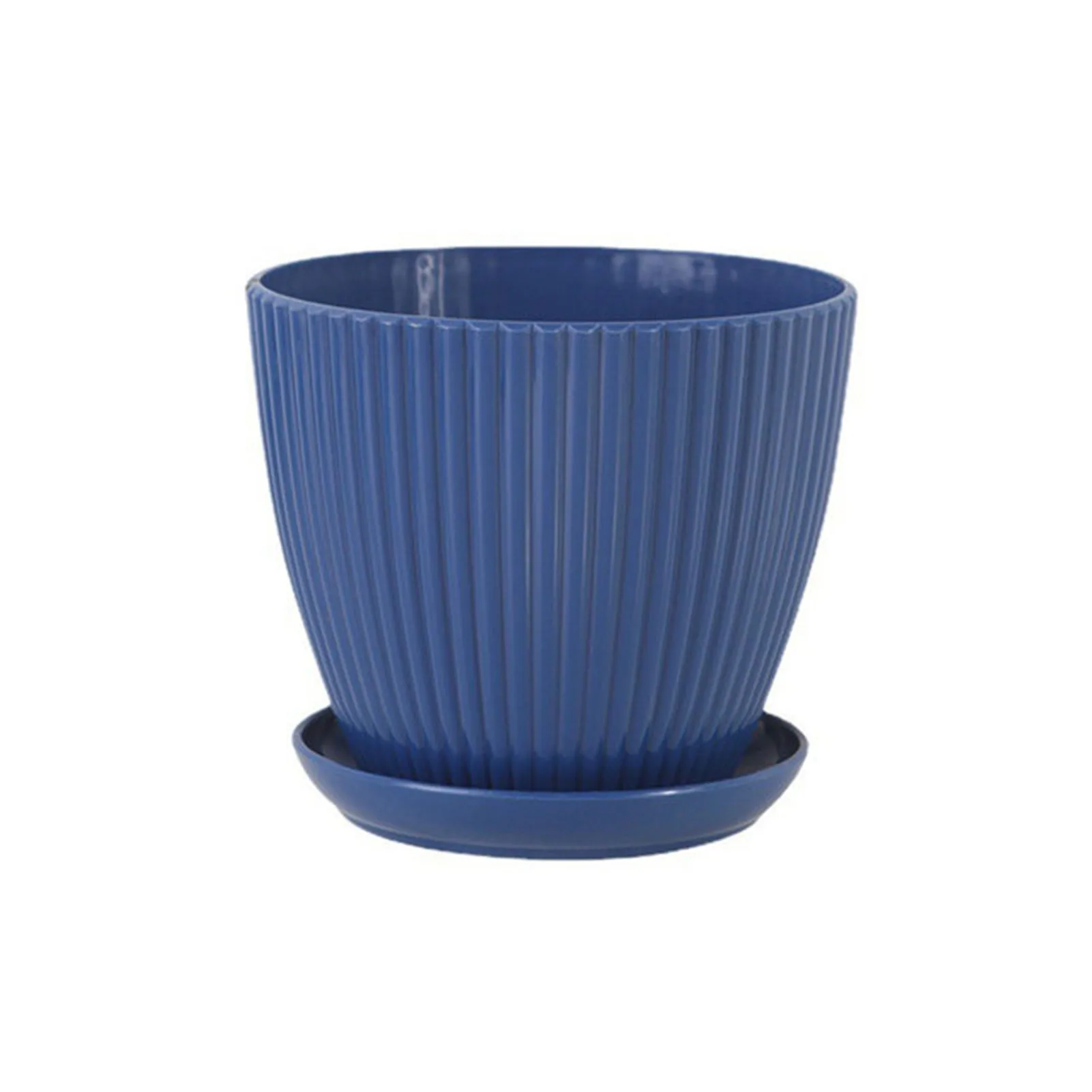 Elegant Round Succulent Planters with Trays - Stylish Indoor/Outdoor Home and Garden Decor, Multiple Sizes Available