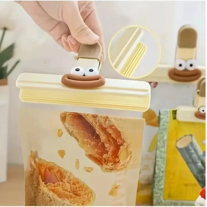 2/4/6PCS  Creative and Quirky Sealing Clips, DIY Decorative Patches, T-shaped Sealing Clips, Snack Clips, Kitchen Tools