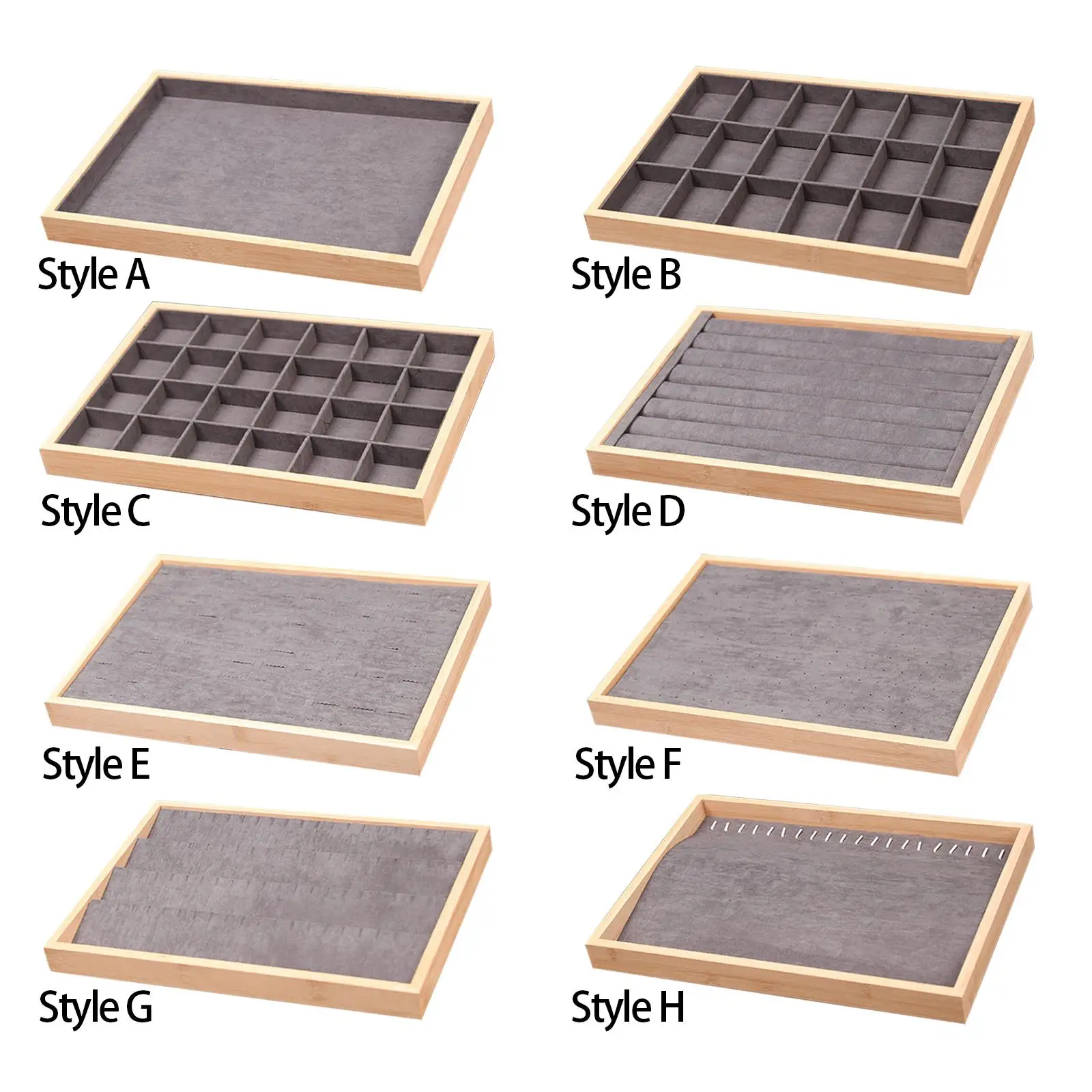 

Jewelry Display Case Drawer Tray Wood Showcase Jewelry Holder Practical Smooth Surface for Retail Stores and Trade Show Durable