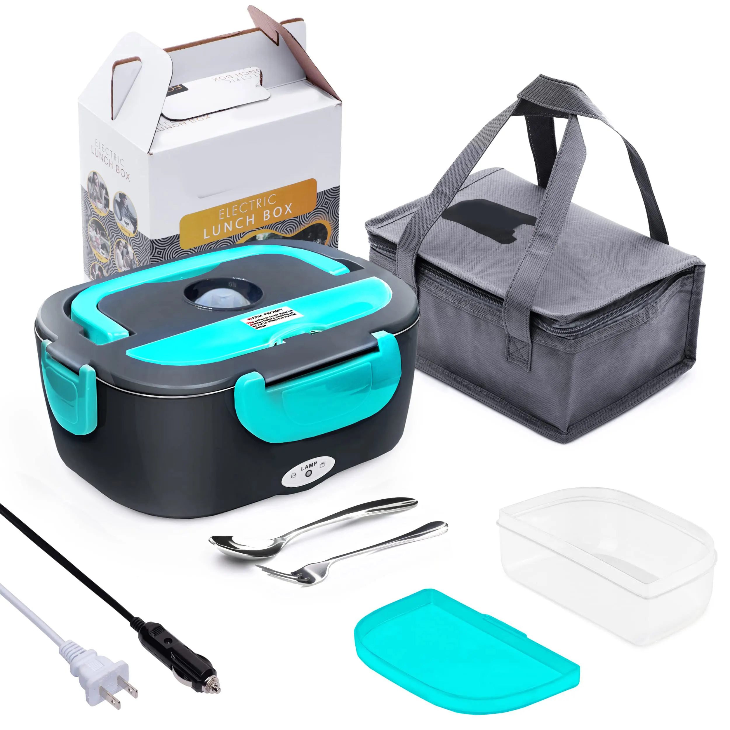 2 In 1 Car and Home Electric Heating Lunch Box Food Container Portable Bento Box Stainless Steel Liner Bento Thermal Lunch Box artillery 3d printer parts pei steel sheet for sidewinder sw x1 anggenius sidewinder x2 and genius pro base thermal bed