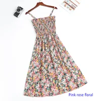 Summer Mini Dresses Fashion Female Elastic High Waist Casual Spaghetti Strap Sleeveless Dress Women Chiffon Dresses Vestidos - Image 5
