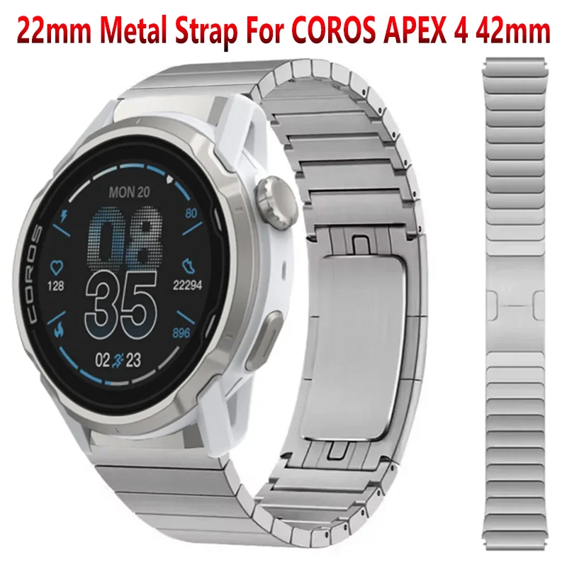 Elegant 22mm Fashion Stainless Steel Watchband