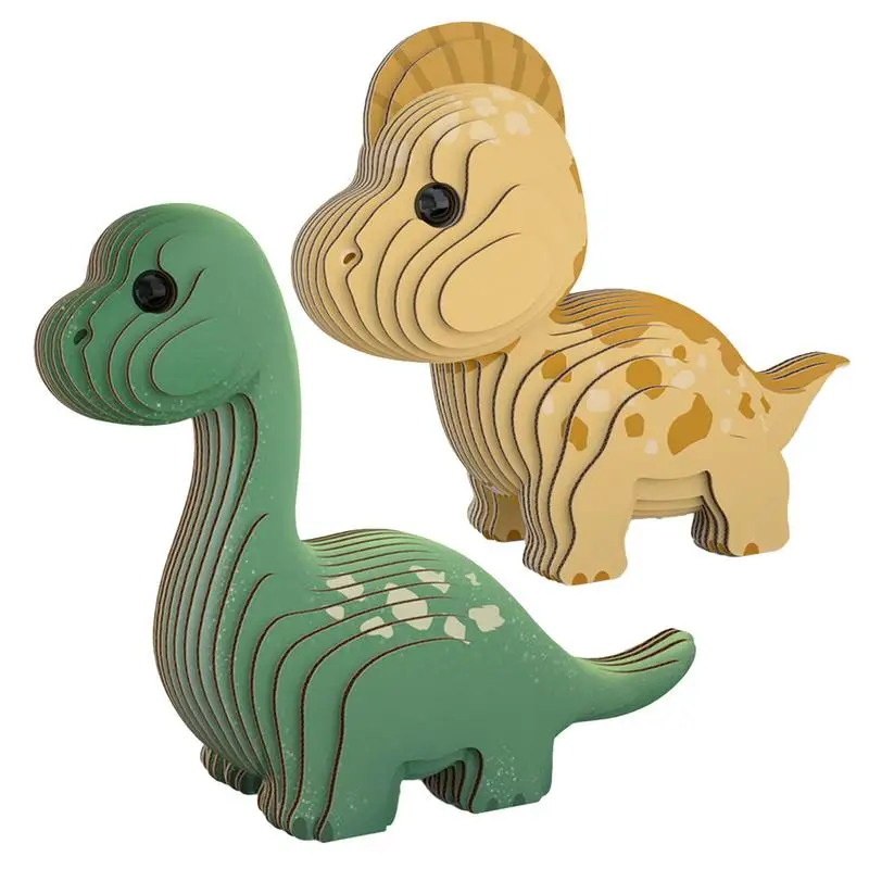 3D Dinosaur Puzzles Dinosaur Model Set Handicraft Jigsaw Educational Toys Puzzle Montessori Hand Eye Coordination Training Toys