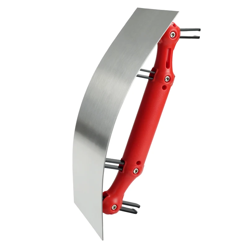 Adjustable Arc Scraper, Multifunctional High Carbon Steel Arc Putty Scraper Double-Sided Fine Grinding, No Nail Mark Treatment