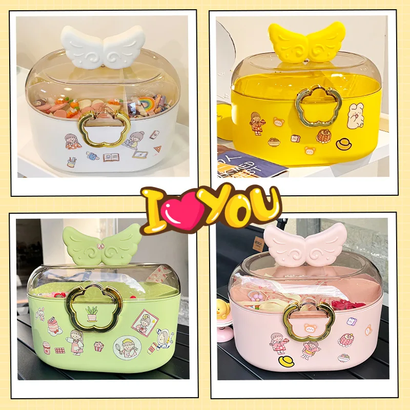 Children's Cute Storage Box Jewelry Hair Accessories Girl Hair Card  Headwear Hair Clip Head Rope Princess