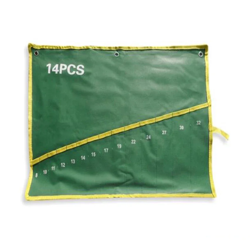 Organisateur De Toile Sac Enroulable Clé Multi-poches Pince Porte-clé Sac De Rangement