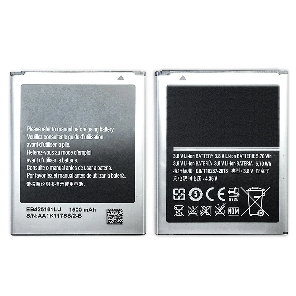 

Аккумулятор EB425161LU для Samsung GALAXY SM-J105H S7562 S7572 S7580 I739 I759 I669 I8160 J1 MINI Ace 2 1500 мАч, номер отслеживания