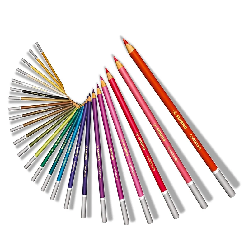 STABILO CarbOthello Metal Box of 24 Colours - Chalk-Pastel Coloured Pencil images - 6
