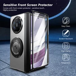 Magnetic Lens Stand Matte Soft Silicone ShockProof Protective Case for Mate X5 (Silver)