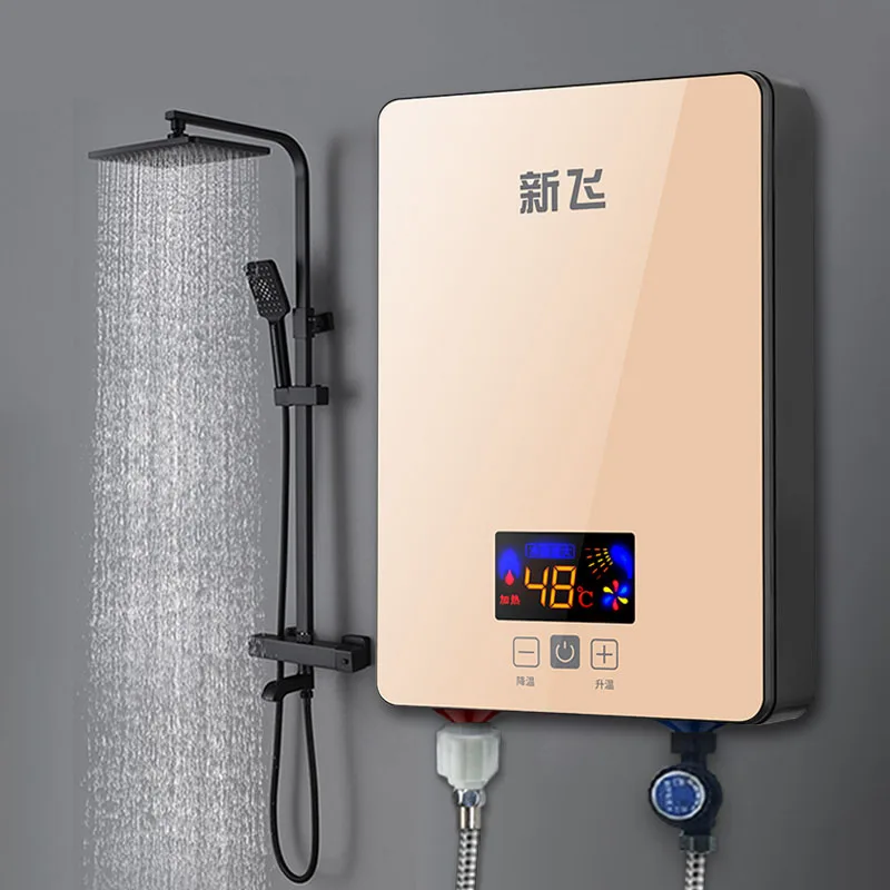 Instant Electric Water Heater Shower Thermostat Small Intelligent Rapid  Heating Bath Machine - AliExpress