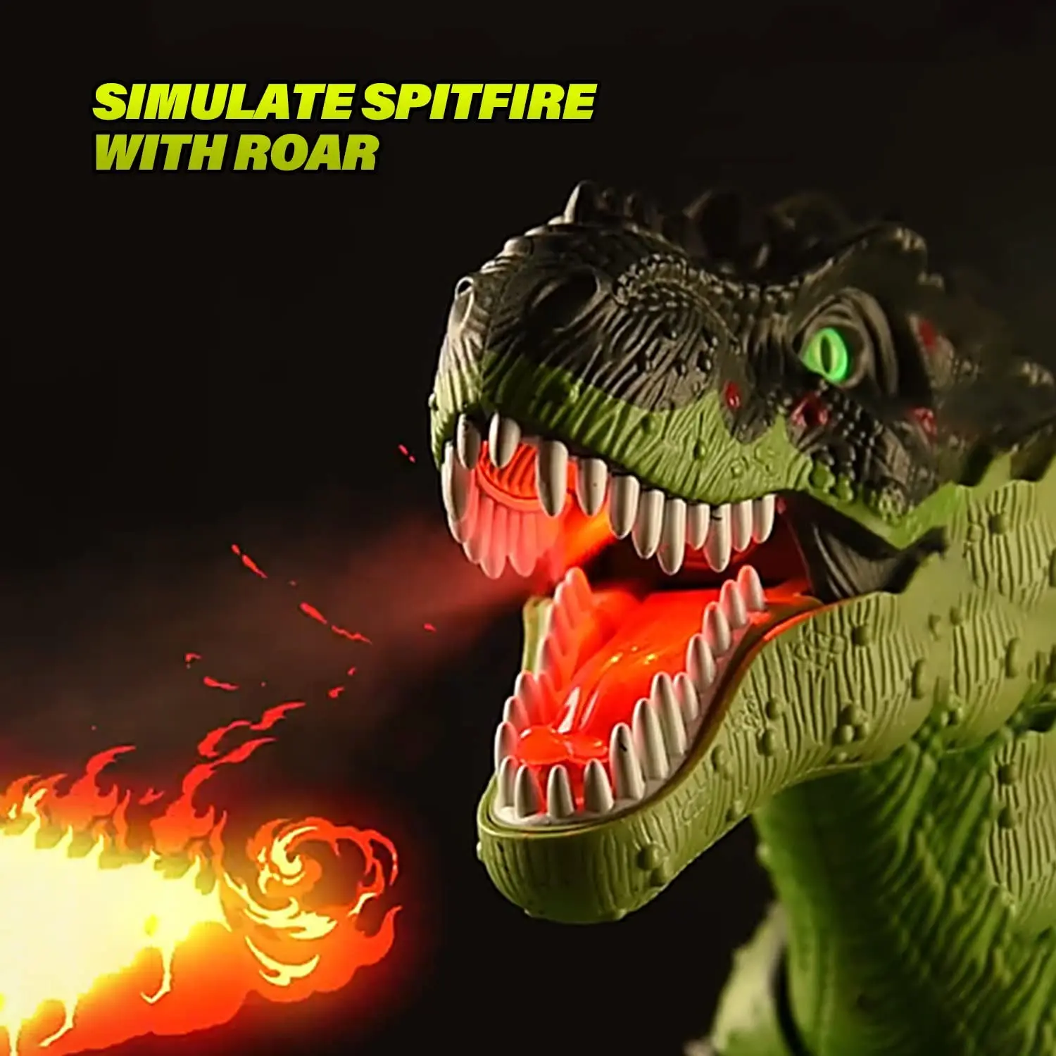 Remote Control Dinosaur Toys for Kids 3-5 5-7 8-12 RC Walking Robot T-Rex Simulated Flame Spray Eggs Laying Light & Roaring