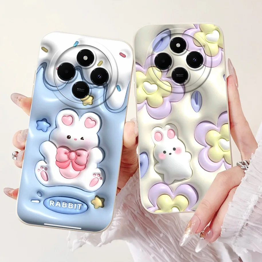 Cute Panda Rabbit Cartoon Soft Matte Silicone Back Cover Case