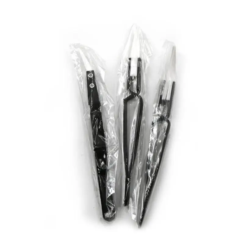 PRECISION TWEEZERS TWEEZER TOOL ESD ANTI STATIC TWEEZERS REVERSE TWEEZERS BLACK STAINLESS STEEL HANDLE WHITE CERAMIC PRECISION CIGARETTE ANTI-STATIC ELECTRONIC REVERSE TWEEZERS