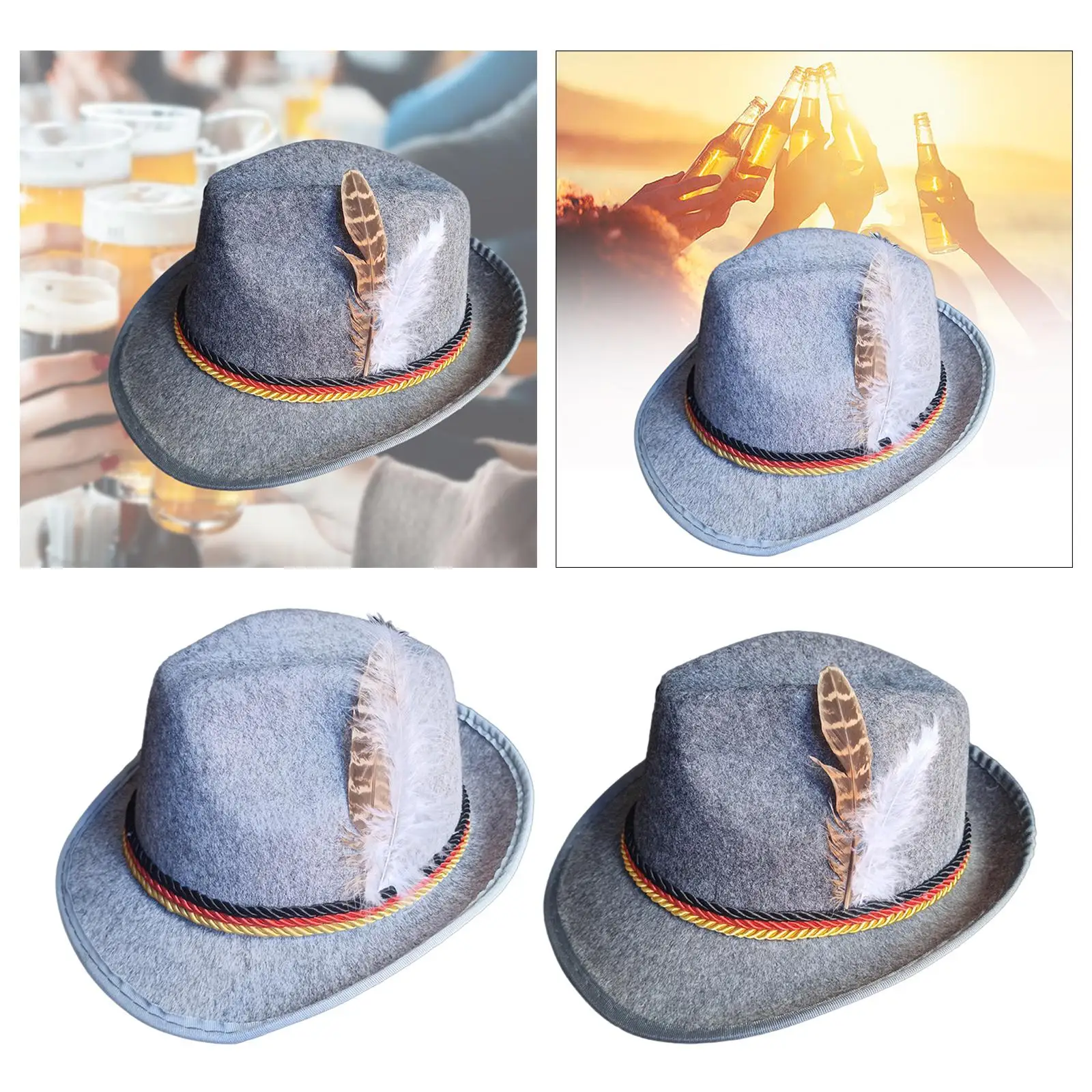 Fedora Hat for Men Classic Photo Props Short Brim Hat Casual Derby Bowler Hat for Events Cocktail Party Travel Dress up Outdoor