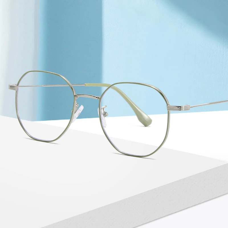 Metal Student Polygon Nearsighted Glasses For Women Men Rose Gold Frame Minus Sight Eyeglasses Prescription 0 -0.5 -0.75 To -6.0 3
