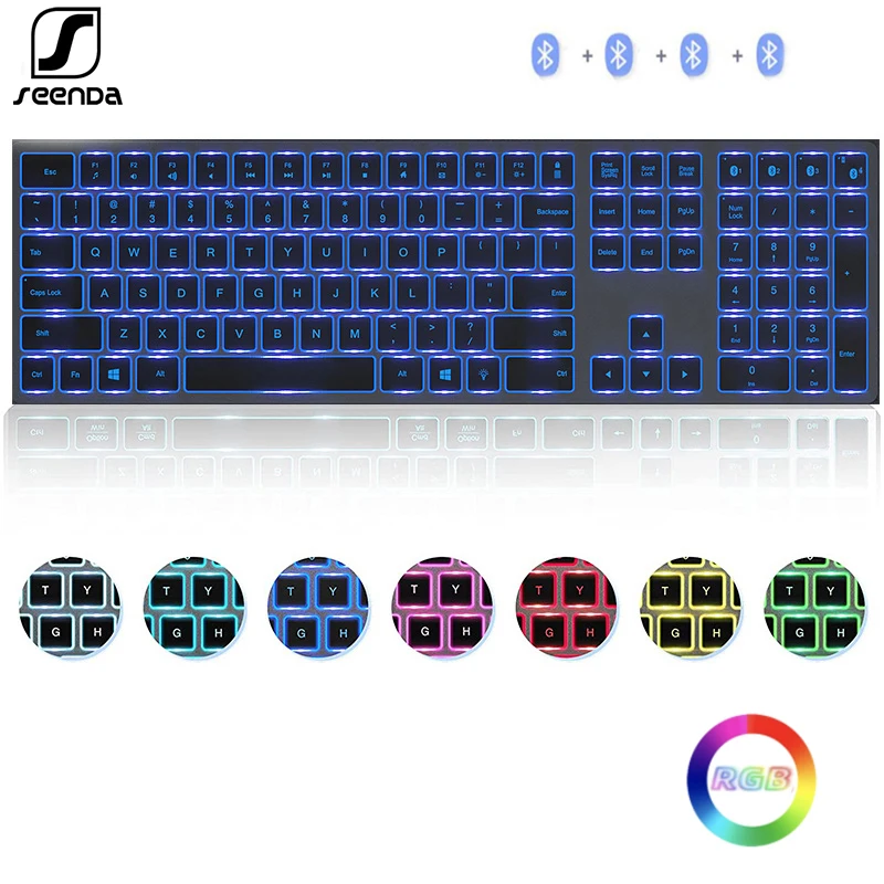 Seenda Backlit Bluetooth Keyboard For Ipad Iphone Full Size