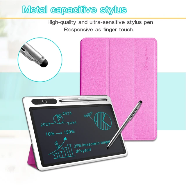 9.3 inch LCD Note Book with leather protective case Drawing Board  writing tablet Doodle Board,Christmas gifts School or Office 5