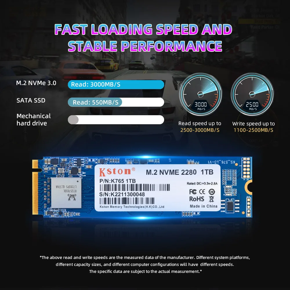 Kston Ʈ º ũž  ϵ ̺ HDD, M.2 PCI-e NVMe 2280 SSD, 128GB, 256GB, 512GB, 1TB, 2TB