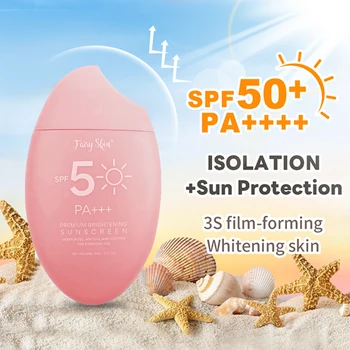 Body Sunscreen SPF 50 Light Thin Refreshing Sunscreen Protector Solar Sun Protection Cream Solar Blocker For Korean Women Face