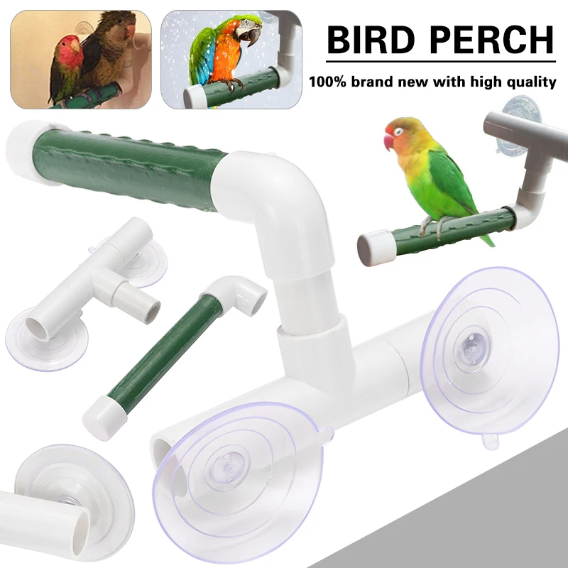 

1 Pc Plastic Bird Grinding Stand Outdoor Garden Foldable Suction Cup Wall Stand Bath Standing Stand Toys For Pet Supplies
