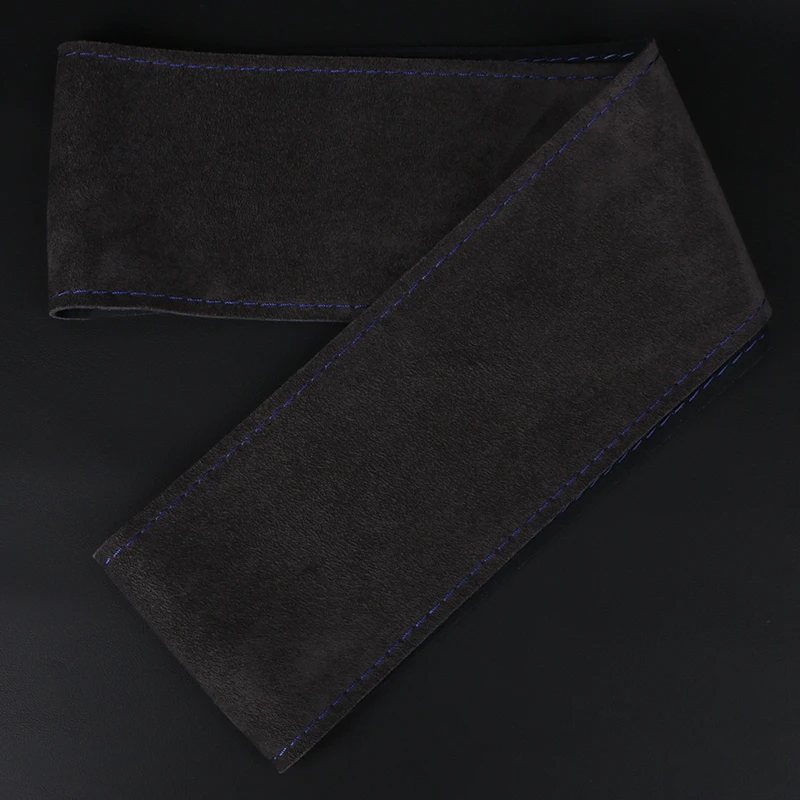 Premium Suede Steering Wheel Cover - Hand-Braided, Soft, Non-Slip with Needle and Thread Kit