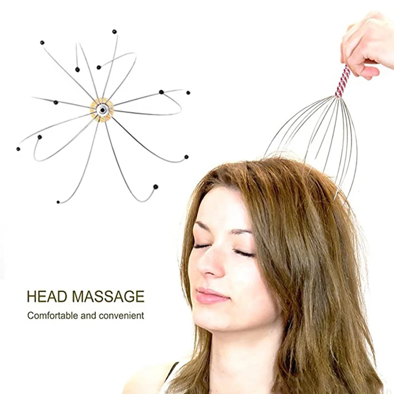 Head Massager Neck Massage Octopus Scalp Stress Relax Whole Body Spa