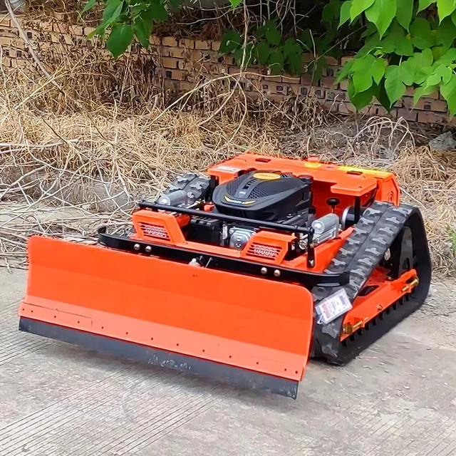 Customized Smart Remote Start Lawn Mower with Snow Shovel Track Chassis, Cutter for Steep Slopes Mower，Suitable for Garden 2
