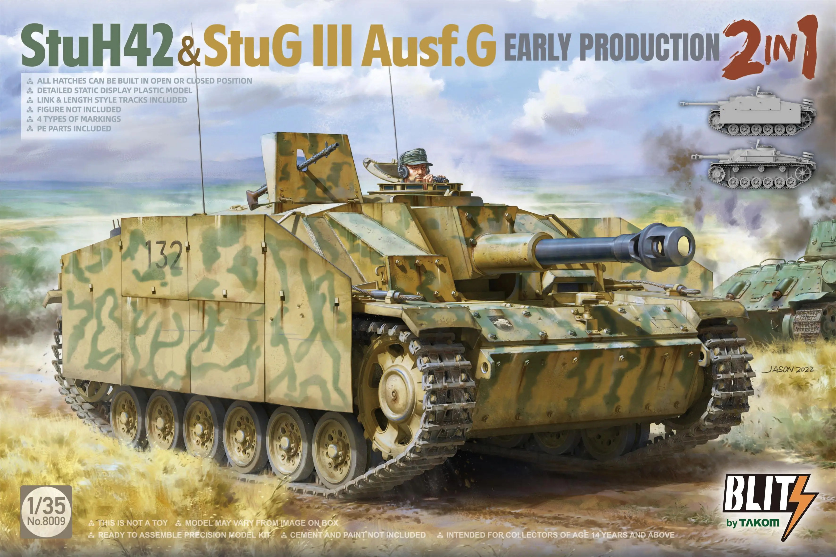 

Takom 8009 StuH42 & StuG.III Ausf.M G Early Production (2 in 1) 1/35 SCALE