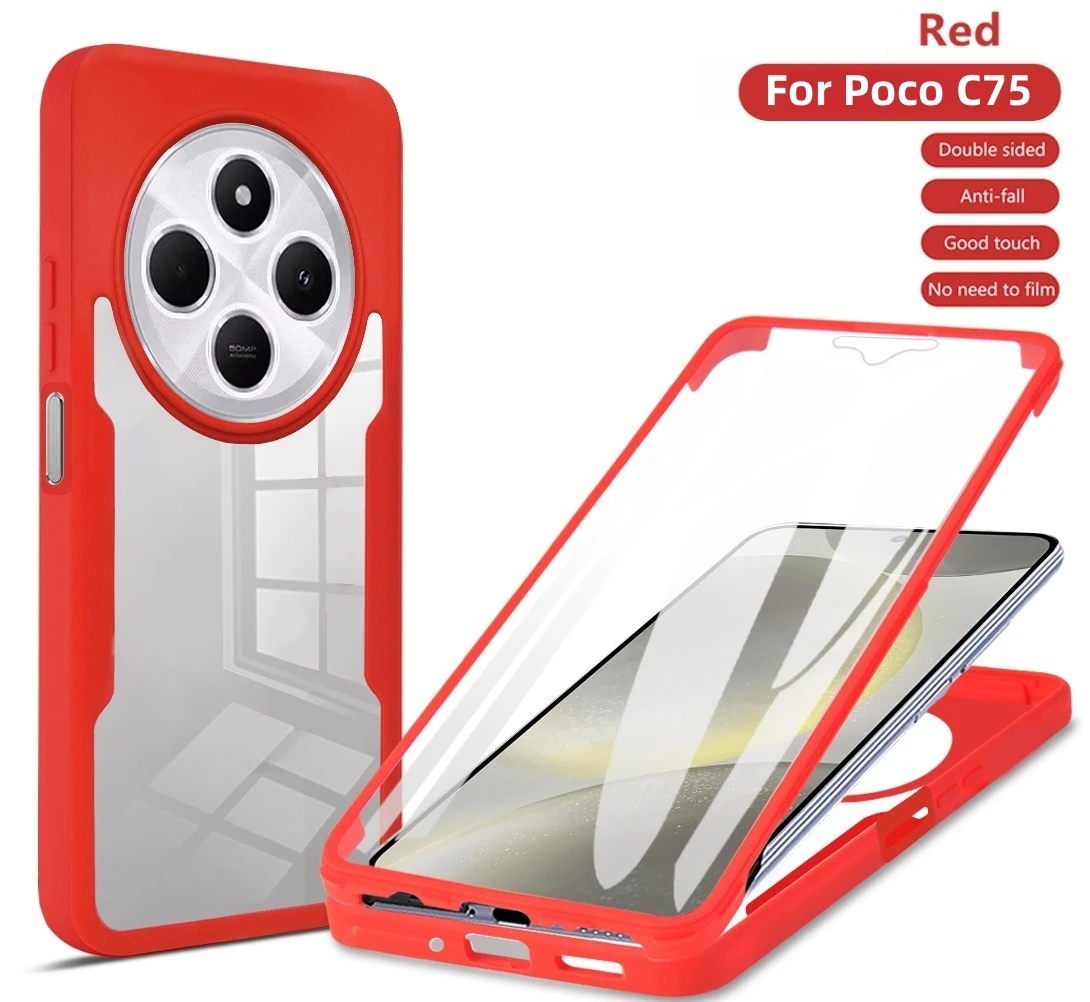 ينطبق على Xiaomi Poco C75 360 حالة هاتف حماية كامل...