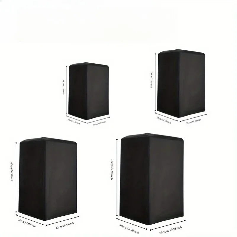 Funda Protectora Para Altavoz De Estudio - Tamaño 13x15x22 Pulgadas, Material 210D Impermeable, Color Negro