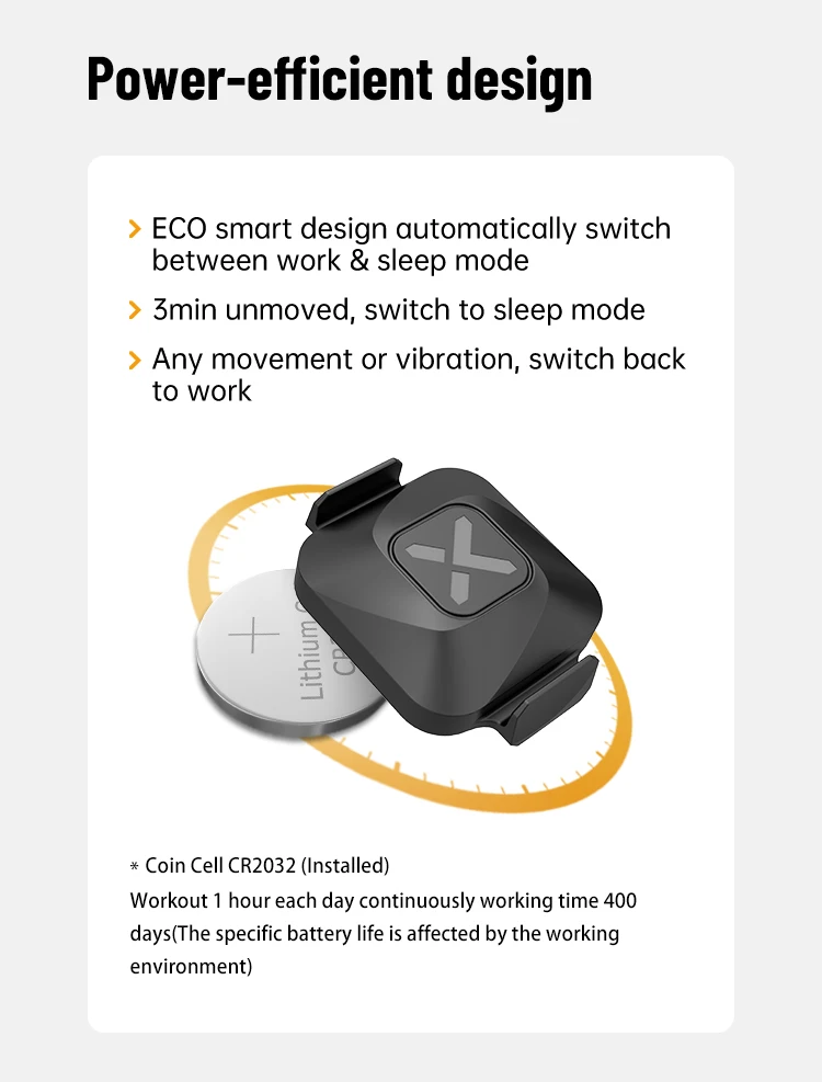 Bočný profil senzora XOSS Vortex