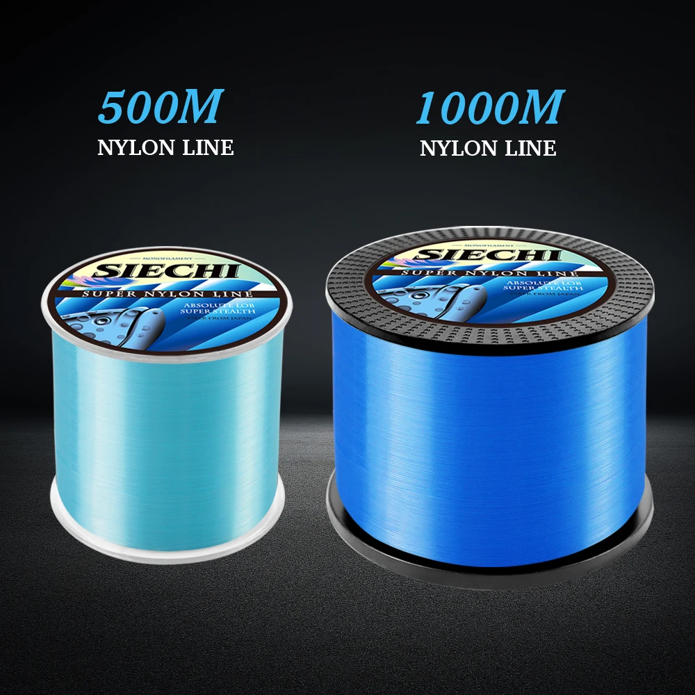 SIECHI 500M 1000M Fishing Line Nylon Coating Leader Lure Fluorocarbon Line 0.16-0.5mm 4.4-28.6LB Japan Fishing Accessories 5