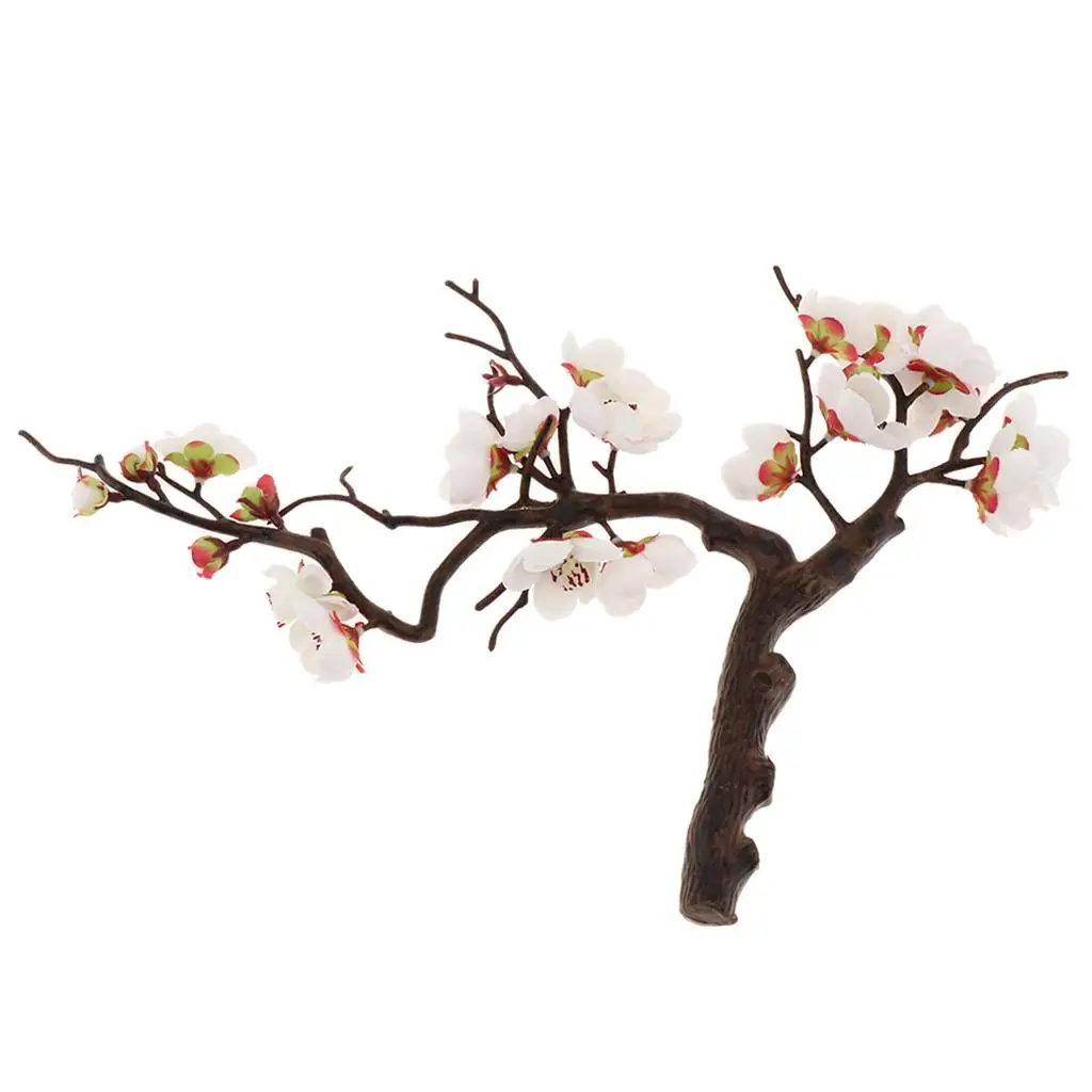 Lifelike Plum Blossom Artificial Flowers Fake Flower Indoor&Outdoor Table Decor