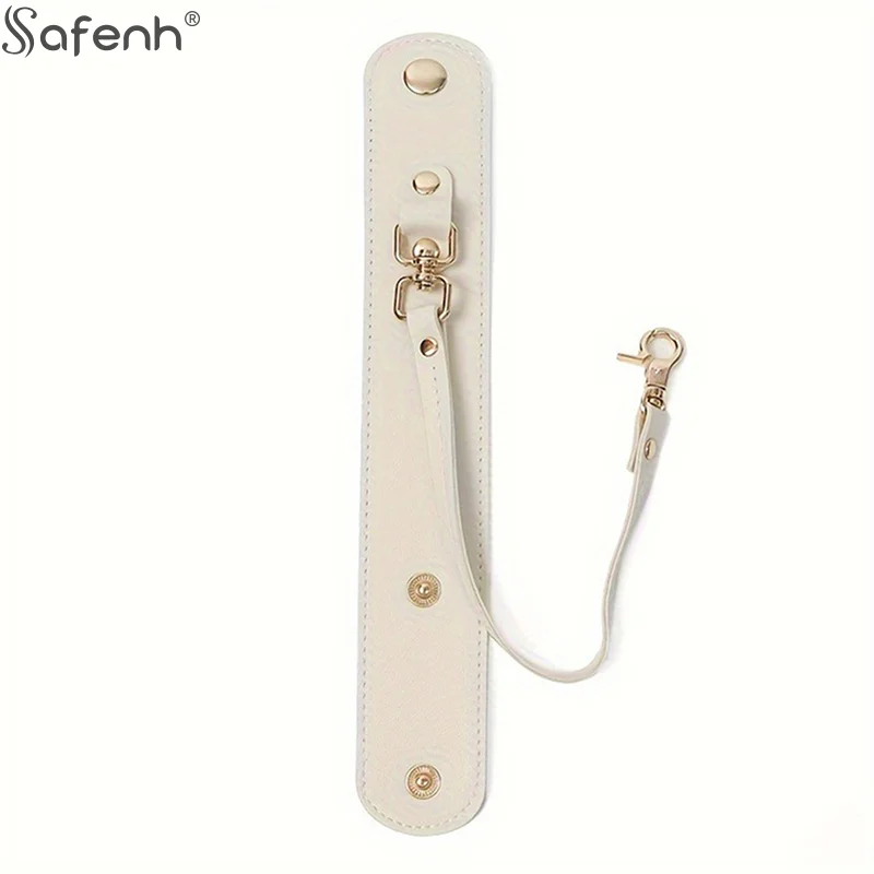 Leather Strap Trendy Solid Color PU Glove Scarf Holder Strap Outdoor Travel Hat Clip Portable Multifunctional Towel Storage Clip